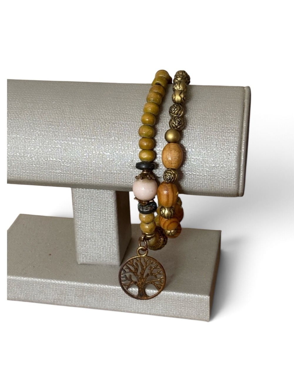 Boho Tree of Life Beaded Stretch Bracelet Set